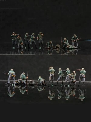 Resin 1/72 Diorama Miniature Toys German Wehrmacht Painted Solider Scene 10pcs - Image 1 of 4