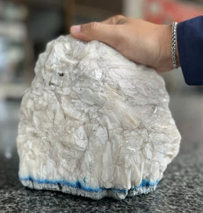 9.5 Kg Big New Discovery Sumatra Dumortierite Rough Crystal Blue Ice Mineral - Picture 1 of 16