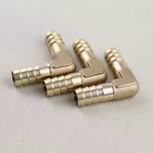 Brass Barbed Tube Pipe Fitting Hose Barb Elbow 90 Degree (3/8" x 3/8") 3Pcs NEW - Picture 1 of 6