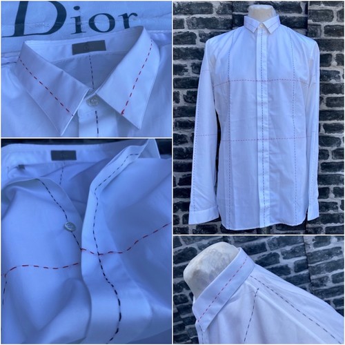 Camicia a maniche lunghe ultra rara e fantastica Dior Homme AW18 design punto