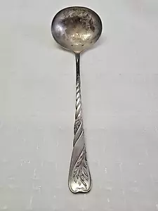 Anique 1888 Reed & Barton LE LOUVRE Silverplated Soup Ladle w/ Floral Etching - Picture 1 of 12