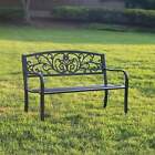 Garden Bench Patio Porch Chair Cast Iron Love Seat - 34.25"