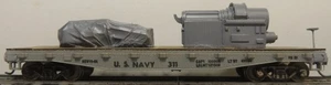 UPGRADED MANTUA U S NAVY 40' FLAT CAR W/MAGNETIC LOADS RTR MW KD's CAR # 311 - Picture 1 of 3