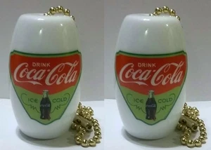 A Charming Set of 2 Coke Triangle Ceiling Light/ Fan Pulls - Picture 1 of 1
