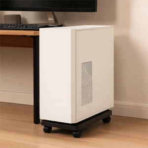 Black Computer Tower Stand Plastic PC CPU Holder CPU Stand for Home - Picture 1 of 14