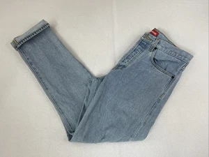Jeans uomo Supreme slim fit scamosciato denim taglia 30x30 lavaggio chiaro made in USA - Foto 1 di 10