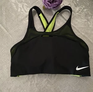Nike Swoosh Crossback Padded Wireless Dri Fit Pullon Sports Bra Black M - Picture 1 of 7