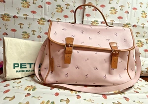 Rare Petusco purse bag laptop case light pink Spain with dust cover flap buckle - Picture 1 of 15