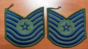 Coppia toppe sergente maestro US Air Force insegne grandi - Foto 1 di 2