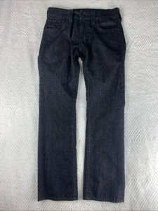 Pantalones de mezclilla Ricky True Religion 29x30 bolsillos solapas hechos en EE. UU. Ricky rectos negros - Imagen 1 de 13