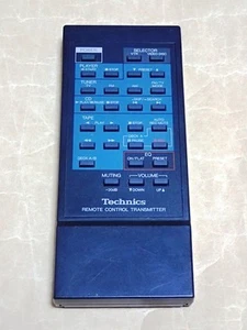 Telecomando audio originale Technics EUR64268 nero testato Japan JP F/S - Foto 1 di 4