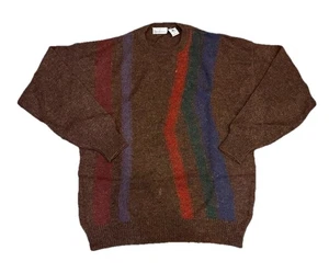 Vintage Jacobson's 100% Virgin Wool Made In Italy Size Large Multi-Color Sweater - Picture 1 of 10