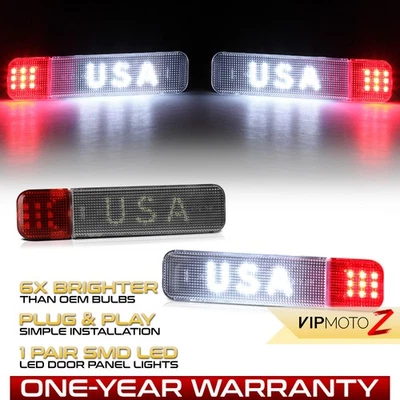 USA SIGN Interior Door Panel Courtesy LED Lamps For 1999-2006 Silverado Sierra - Image 1 of 4