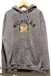 Sudadera University of Michigan XL Gris | Regalo Fútbol Universitario Acogedor Invierno  - Imagen 1 de 4