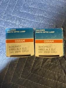 (2) XENOPHOT 64653 ELC 24V250W Endoscope Bulb OSRAM Tungsten Lamp GX5.3 Bulb - Picture 1 of 2