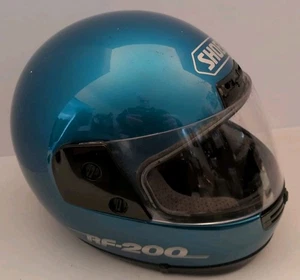 SHOEI RF-200 Motorcycle Helmet Turquoise Blue 7 & 7/8-8 XXL Used Fast Shipping  - Picture 1 of 21