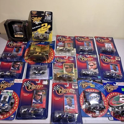 Rusty Wallace 1990s Winners Circle, Miller Racing Diecast 17 Car Lot 1/64, 1/43 - Image 1 of 4