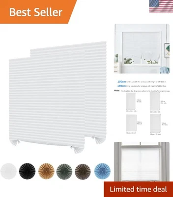 Persianas de ventana temporales inalámbricas plisadas cortinas de papel apagón impermeables fáciles... Foto 1 de 4