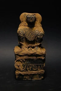 Baboon Statue Rare Ancient Egyptian Antiquities God of Wisdom wrapped linen BC - Picture 1 of 6