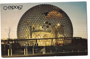 Geodätische EXPO MONTREAL US Pavillon Internationale Ausstellung Kanada Postkarte 1967 - Bild 1 von 2