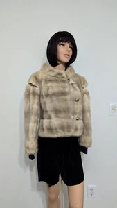 Vintage Women's Tarnopol's Philadelphia Fully Lined Cropped Real Fur Coat - Picture 1 of 17