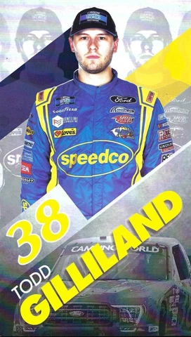2021 TODD GILLILAND "SPEEDCO" #38 NASCAR CAMPING WORLD TRUCK SERIES POSTCARD Cover