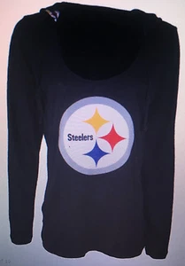 Top con capucha para damas de los Pittsburgh Steelers - top ligero con capucha - con licencia de la NFL - Imagen 1 de 5