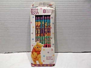 8 Vintage Disney Winnie The Pooh No. 2 Real Wooden Pencils 1999 - Picture 1 of 6