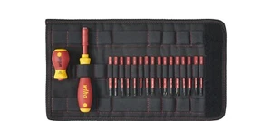 Wiha 41231 SlimBit Screwdriver Phillips Slotted Flat 19pcs 1000v VDE Electrician - Picture 1 of 5
