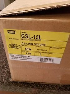 NEW COMMERCIAL GRADE HUMMEL GSL 15L LED CEILING FIXTURE OFFICE OUTSIDE INSIDE  - Picture 1 of 9