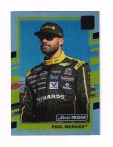 2018 Donruss PLATINUM ARTIST PROOF #58 Paul Menard #04/25! SWEET & SCARCE!