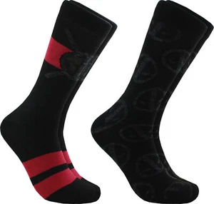 Marvel Comics Deadpool 2 Pack Crew Socks - Picture 1 of 4
