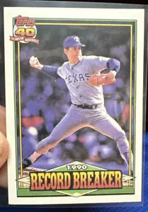 Nolan Ryan 1991 Topps Reprint Sticker 1993 Brookshire Bros produced - Picture 1 of 2