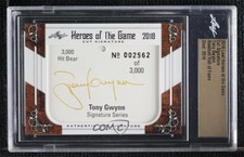 2018 Leaf Heroes of the Game /3000 Tony Gwynn Leaf Authentics Encased Auto HOF