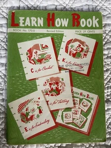 Vintage Learn How Book: Coats And Clark’s Book No.170-B Crochet Embroidery Knit - Picture 1 of 4