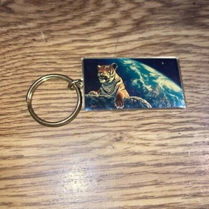 Tiger with Space Background-Keychain - Picture 1 of 2