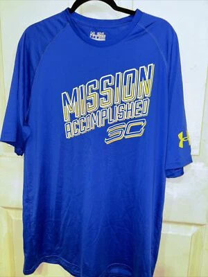 Camisa Under Armour Golden State Warriors basquete missão curry realizada 2X - Imagem 1 de 4