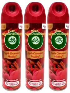 LOT 3 x LIMITED EDITION Air Freshener Spray APPLE CINNAMON MEDLEY Odor Eliminate - Picture 1 of 10