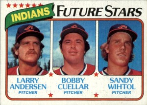 1980 Topps #665 RC Larry Andersen, Bobby Cuellar, Sandy Wihtol Cleveland Indians