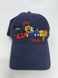 VTG Walt Disney World Embroidered Logo Black Snapback Hat Mickey Tigger Pooh EUC - Picture 1 of 8