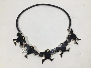 Vintage ACME Studio “TAKING OFF” Cloisonné Necklace by Artist MICHAEL BEDARD - Picture 1 of 1