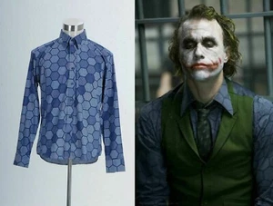 Batman Dark Knight Joker Hexagon Shirt Hemd Cosplay Kostüm Halloween Neu - Picture 1 of 6