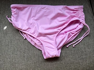 Lands’ End Large Pink Retro high waisted bikini bottom Adjustable Side - Picture 1 of 14