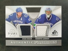 2012-13 SP Game Used Authentic Fabrics Dual #AF2LK Ryan Kesler/Roberto Luongo 
