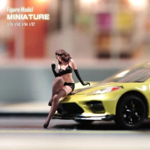 1/24 1/43 1/64 1/87 Sexy Bikini Girl Painted Mini Scene Prop Figures Miniatures - Picture 1 of 6