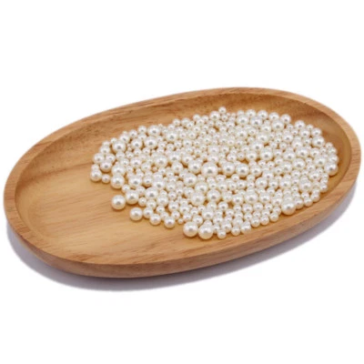 500pcs/lot 3/4/5/6/7/8/9/10mm NO HOLE Ivory DIY Imitation Garment Beads Pearl - Image 1 of 2