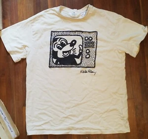 Keith Haring X Topolino - T-shirt bianca H&M - taglia 16/18 unisex - Foto 1 di 3