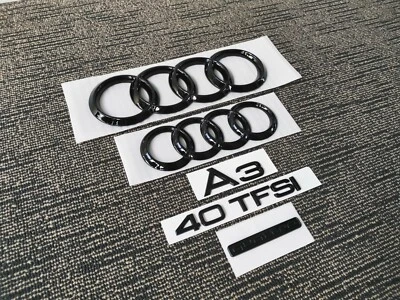 Nuevo conjunto de insignia maletero delantero trasero Audi A3 40TFSI Quattro Sedán Foto 1 de 4