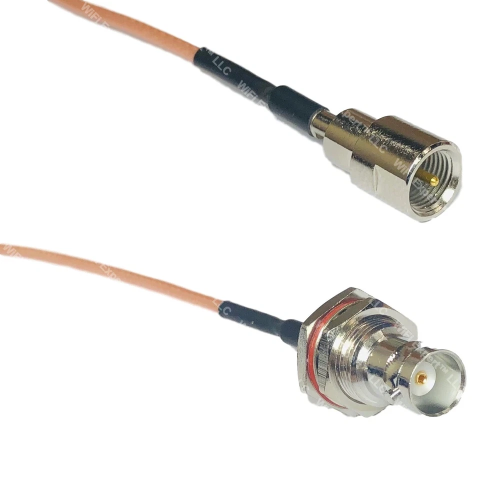 RG316 FME MALE to BNC FEMALE BIG BULKHEAD RF Cable Rapid-SHIP LOT - Image 1 of 1