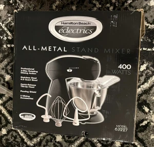 Hamilton Beach Stand Mixer 4.5 Qt 12-Speed Dishwasher Safe/Stainless Steel Black - Picture 1 of 11